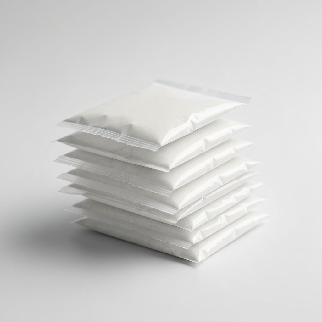 Drink Mix Sachets - single-serve white packets